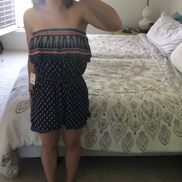 Strapless Ruffle Romper - Picture 1 of 5